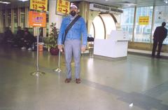 Backpacker Rudolph A. Furtado at Catamaran Hongkong China Ferry Terminal in December 2005 enroute to Macau