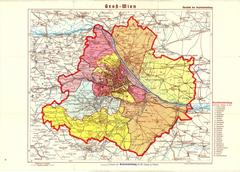 Map showing district division of Greater Vienna after the 1939 city area expansion
