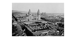 Plaza Mayor of Lima in 1907 showing historic buildings and public square