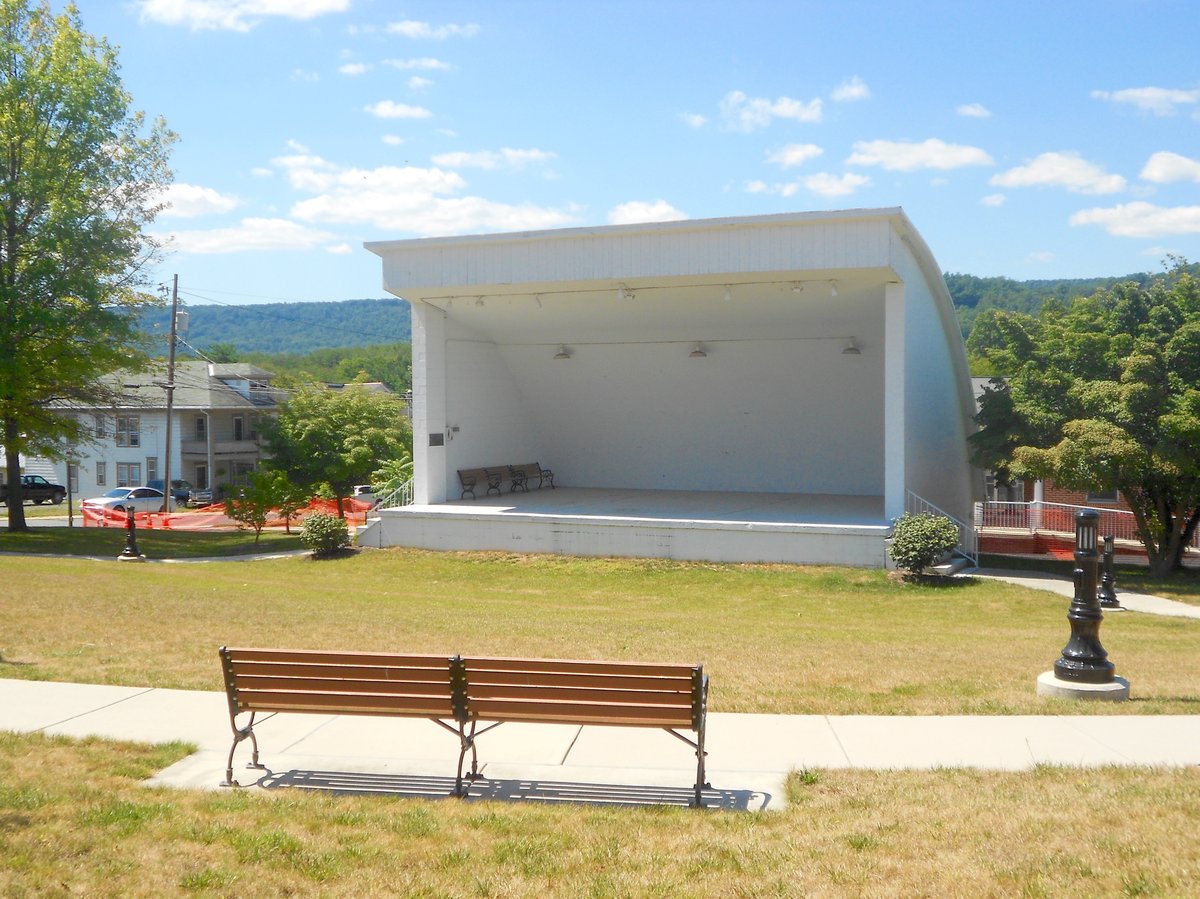 Bandshell in McConnellsburg Pennsylvania behind downtown courthouse
