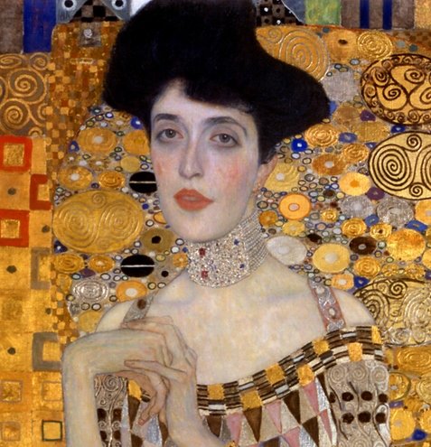 Detail of Adele Bloch-Bauer's face from Portrait of Adele Bloch-Bauer I