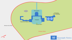 Map of Geneva created based on an aerial shot