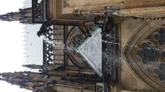 Spitting gargoyle on St. Vitus Cathedral in Prague