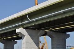 Bridge under construction on Ken-O Expressway viewed from National Route 4