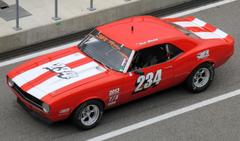 Vintage cars parked at 2014 Circuit of the Americas event
