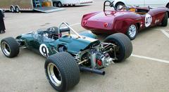 Vintage cars lined up at 2014 Circuit of the Americas event