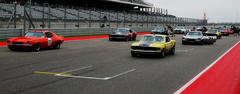 Vintage race cars on track at 2014 COTA event