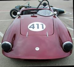 Vintage classic cars lined up at 2014 Circuit of the Americas event