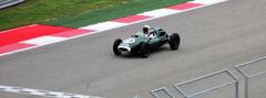 Vintage cars parked at the 2014 Circuit of the Americas event