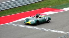2014 COTA Vintage Cars lined up on a racetrack