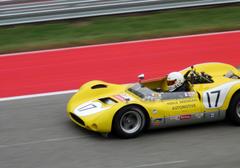 Vintage cars lined up at 2014 Circuit of the Americas event