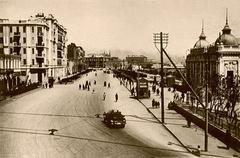 Stalin Avenue (Prospect Neftyanikov) in Baku during the 1920s showing historical cityscape and buildings