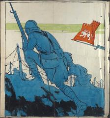 Czech wartime propaganda poster by Vojtěch Preissig urging support for Czechoslovak army