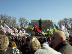 Celebration event at Shevchenko Park in Kiev for the 200th anniversary of Taras Shevchenko's birth