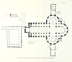 Cover of book 'Die Kunstdenkmäler der Stadt Köln, Band 7, Abt. 1' featuring church monuments of Cologne including St. Gereon, St. Johann Baptist, Marian Churches, and Gross St. Martin