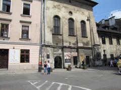 Historic Kazimierz Jewish District with historic tenement houses in Kraków