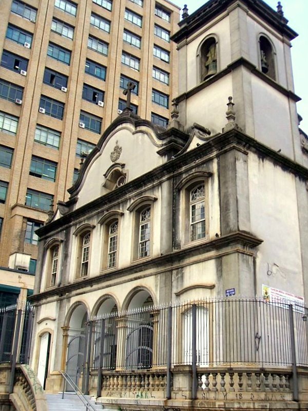 Interior view of Igreja da Ordem Terceira do Carmo church in São Paulo, Brazil