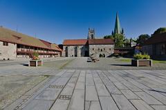 Historic Archbishop's Palace in Trondheim with detailed architecture