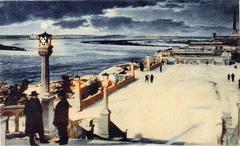 Kalemegdan fortress in Belgrade during winter 1928-29 colorized