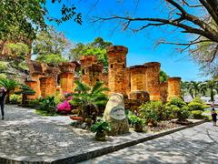 Historic brick Cham Hindu temples at Po Nagar complex on Mount Cù Lao in Nha Trang, Vietnam