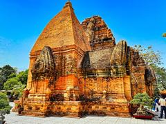 Ancient Cham Hindu temples complex atop Mount Cù Lao in Nha Trang, Vietnam
