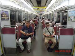 Kintetsu 5800 Cross Seat Version train at Imazato station