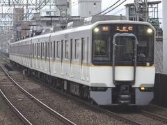 Kintetsu 5820 train at Imazato Station in August 2020