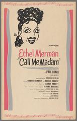 Poster for the stage production Call Me Madam at the Imperial Theatre in 1950