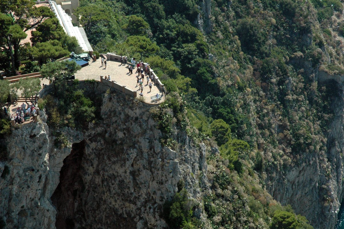 Giardini di Augusto overlook view from Punta Cannone overlook in Capri