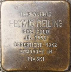 Stolperstein Dedicated To Hedwig Reiling
