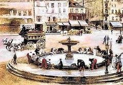 Postcard of Place Pigalle Fountain in Paris from late 1800s