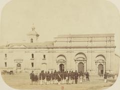 Historic Cathedral of Santiago de Chile in 1869