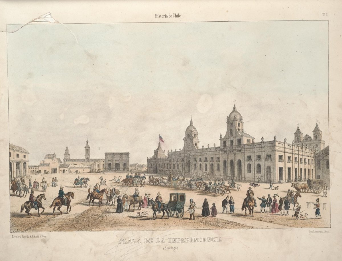 Cover page of Historia fisica y politica de Chile book with detailed text in Spanish