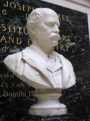 Bust statue of Anthony J. Drexel inside Main Building at Drexel University in Philadelphia