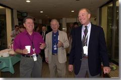 John Browne, Louis Rosen, and Paul Lisowski at LANSCE 30th anniversary event