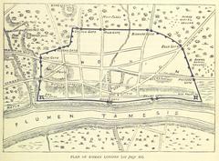 Historical map of Roman London from 1887
