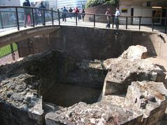 Remains of the London Wall near Tower Hill in London