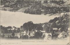 Vintage postcard showing the sieste (nap) by Lake Gérardmer in Vosges