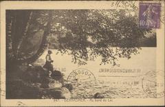 Scenic view of Lake Gérardmer from the shoreline with surrounding nature