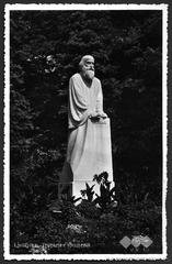 Postcard of Ljubljana featuring Primož Trubar Statue
