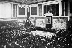 Inaugural session of the Ibero-American Congress on November 10, 1900, held at the Palace of the National Library and Museums