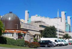 Santander cityscape featuring the Planetarium, Higher Technical School of Nautical Studies, and Palace of Festivals of Cantabria