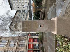 Memorial statue of firefighter Stéphane Abbes in Lyon