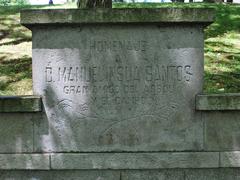 Homage plaque to Manuel Insua Santos at Parque de Santa Margarida in A Coruña, Galicia, Spain