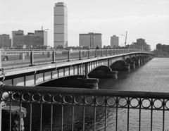 Harvard Bridge spanning Charles River at Massachusetts Avenue in Boston Massachusetts