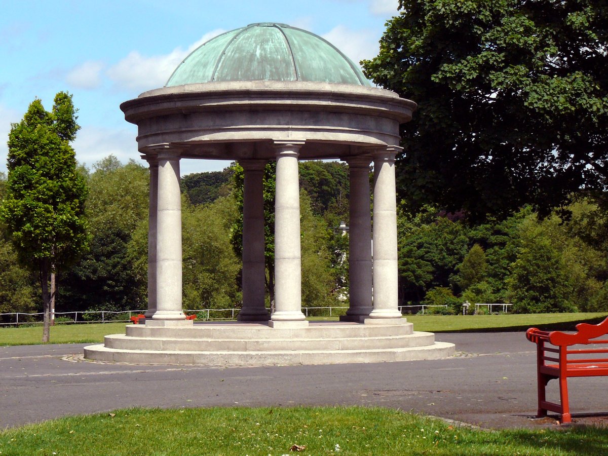 Central dome-shaped temple in the Irish National War Memorial Gardens in Dublin, Ireland