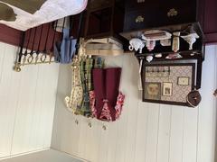 Exhibition room interior at 14 Henrietta Street showcasing historical artifacts