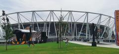 Exterior view of Nemzeti Atlétikai Központ sports complex in Hungary
