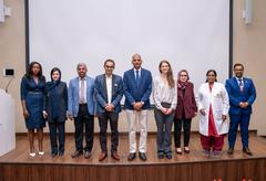 Edmond Fernandes and Cecilia Sorensen with Global Climate and Health Experts at Gulf Medical University UAE
