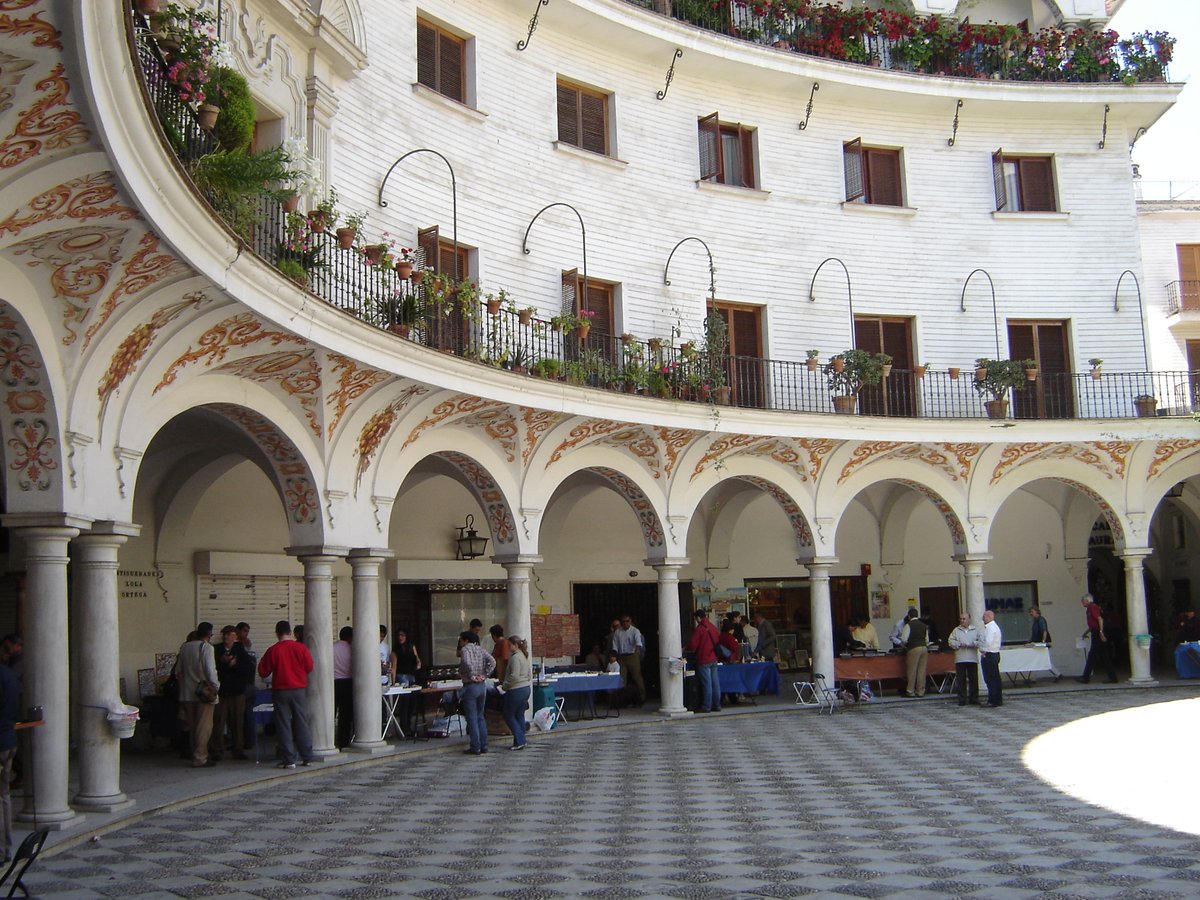 Sunday market in Sevilla mainly selling stamps and coins